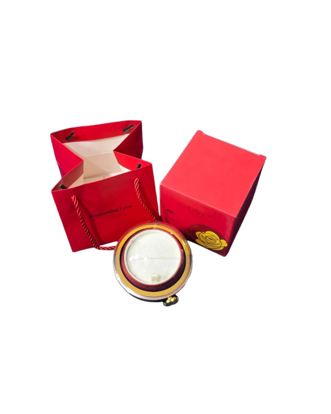 Round Jewelry Packaging Gift Box Reserved Rose