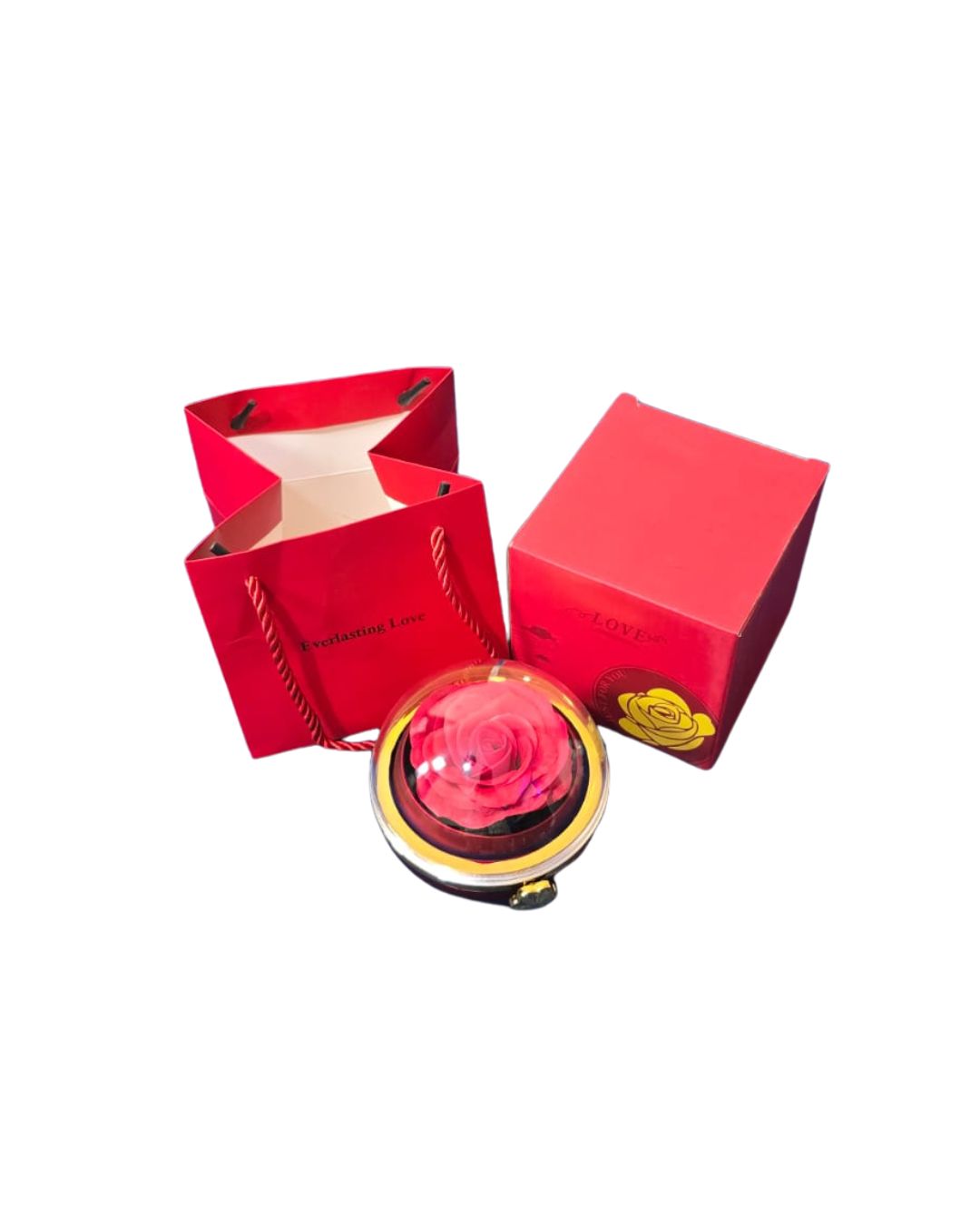 Round Jewelry Packaging Gift Box Reserved Rose