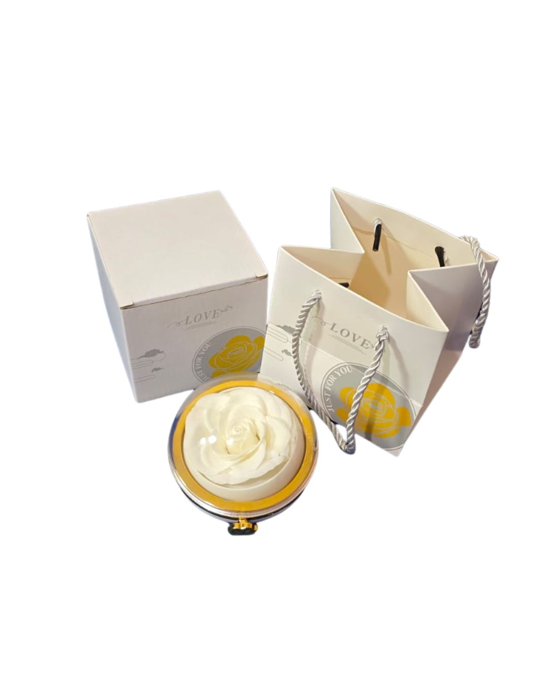 Round Jewelry Packaging Gift Box Reserved Rose