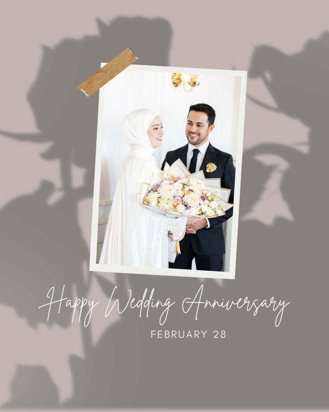Neutral Wedding Anniversary Photo Frame - BioCode