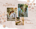 Pastel Floral Engagement Photo Frame - BioCode