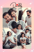 Pink Dad & Daughter Photo Frame - BioCode