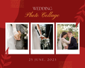 Red Modern Wedding Photo Frame - BioCode
