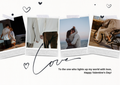 White & Beige Romantic Valentine's Photo Frame - BioCode