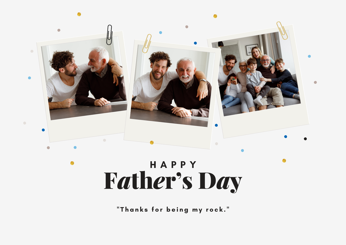 White Polaroid Father's Day Photo Frame - BioCode