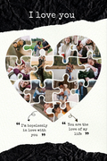 Minimal White Heart Love Photo Frame - BioCode