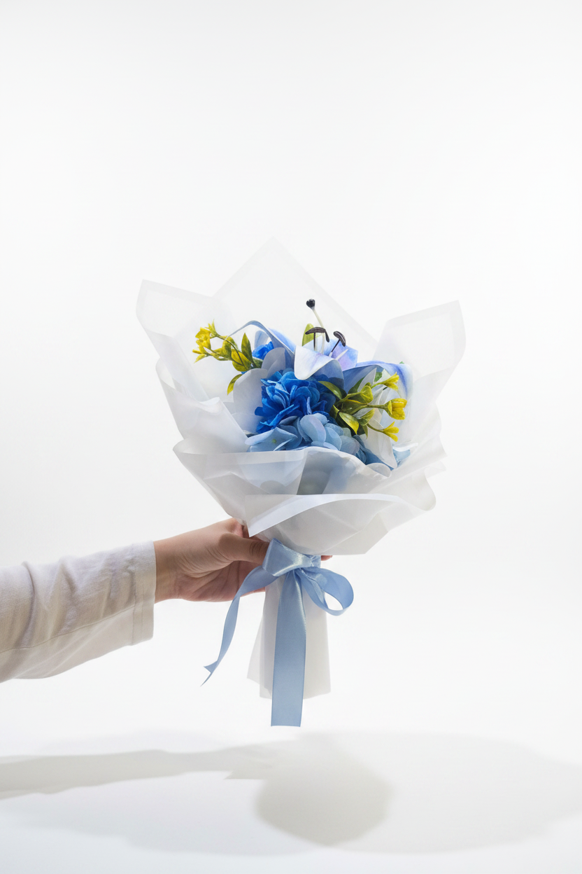 Handcrafted Decorative Artificial Flower Bouquet Arrangement