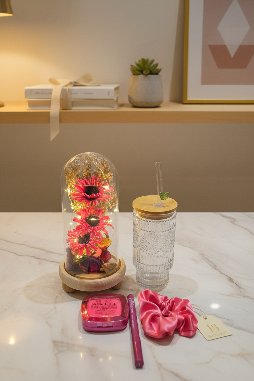 Decorative Gift Set With Cosmetics And Accessories