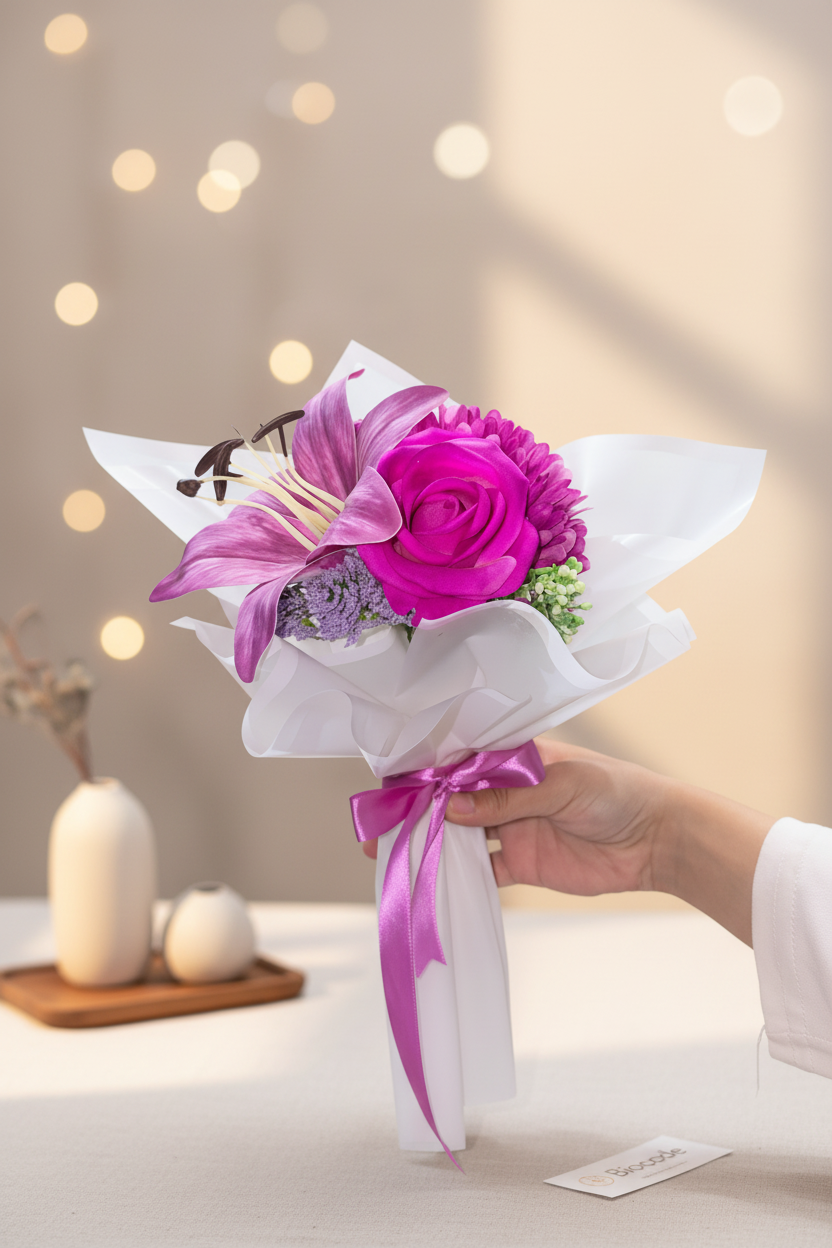 Handcrafted Decorative Floral Bouquet Arrangement