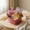 Heart Shaped Gift Box With Decorative Tulip Flower inside a Snowball