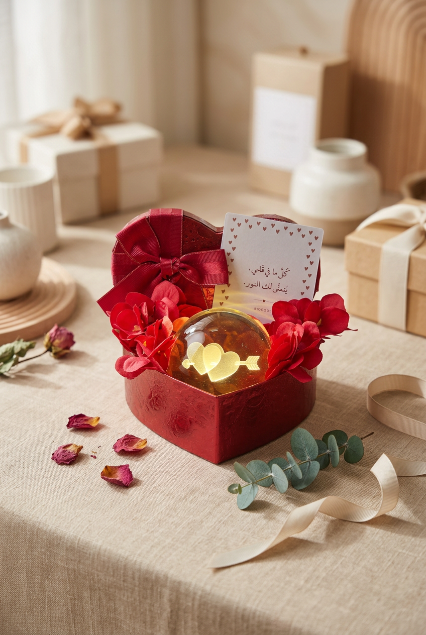 Romantic Heart Shaped Decorative Snowball Gift Set