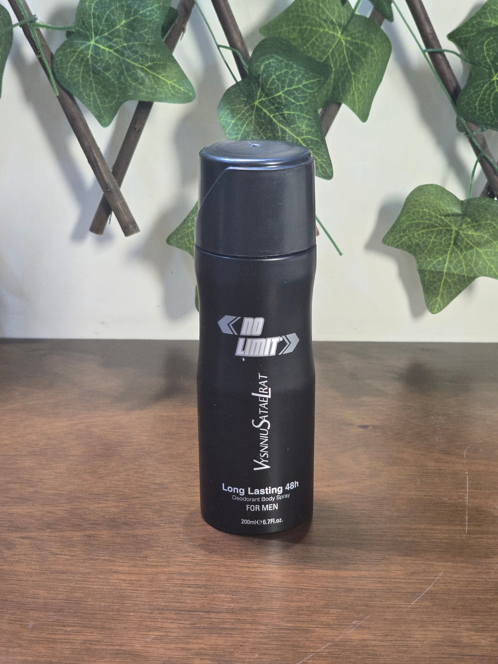 BioCode No Limit 48h long-lasting deodorant body spray for men in a sleek black canister