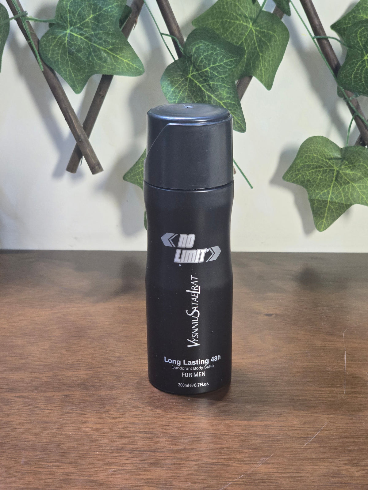 BioCode No Limit 48h long-lasting deodorant body spray for men in a sleek black canister