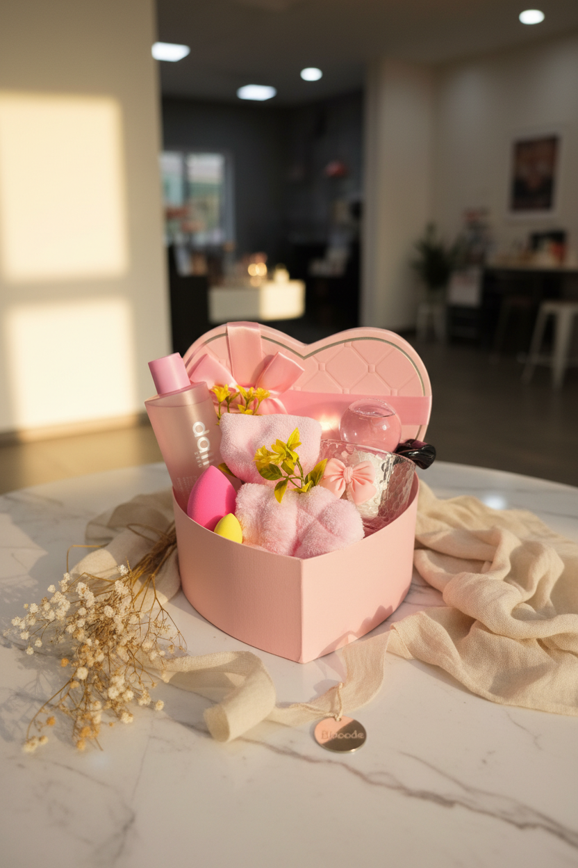 Skincare Gift Set Collection Heart Shape Box