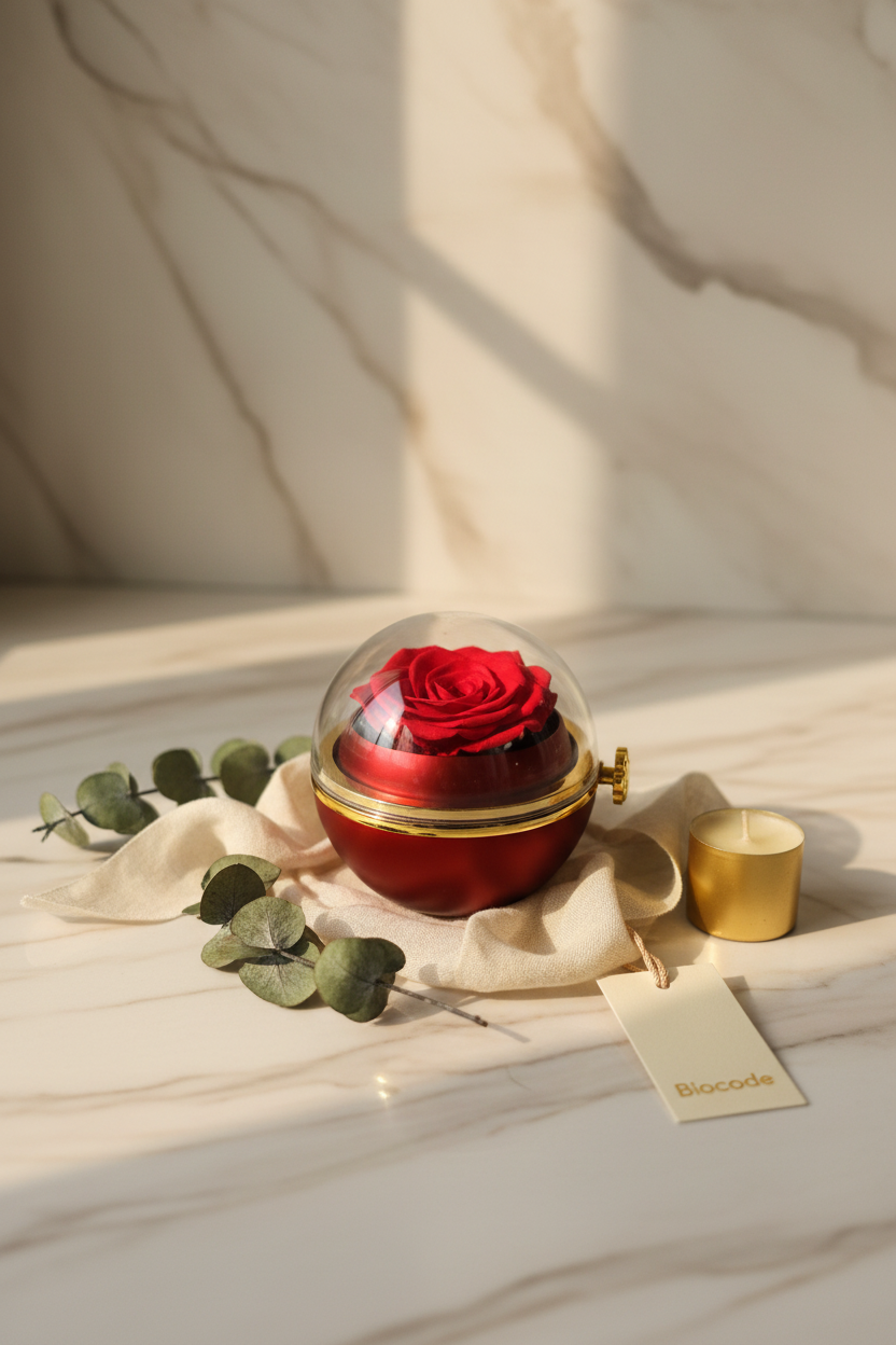 Preserved Rose Jewellery Gift Box Holder with Display Case