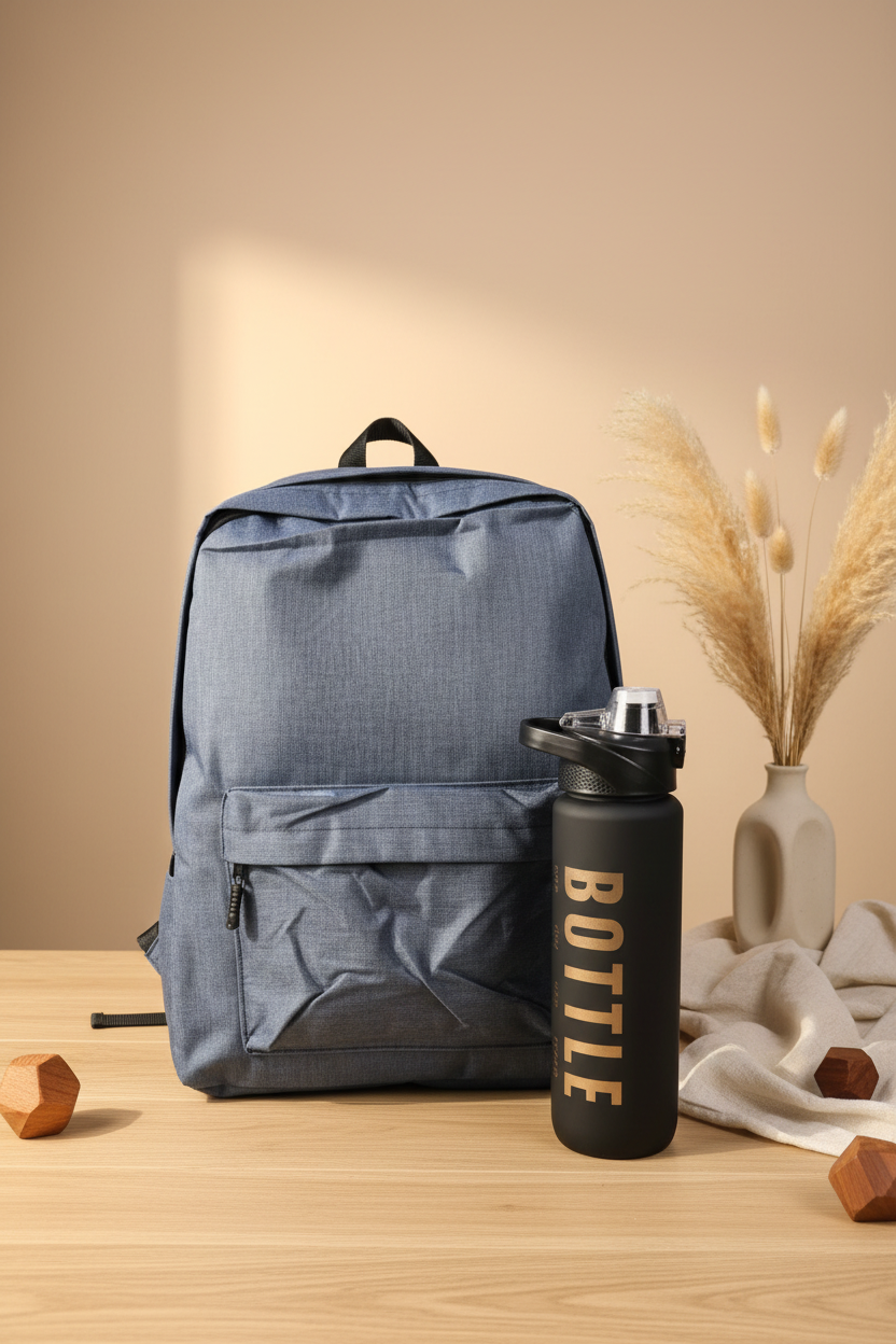 Everyday Backpack and Hydration Bottle Set