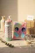 BioCode Gift Set Beautiful Pink Notebook, water Bottle with Crystal Ball