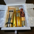 BioCode Victoria's Secret Bare Vanilla gift set with fragrance lotion, mist, satin scrunchie, and lip plumper in a box
