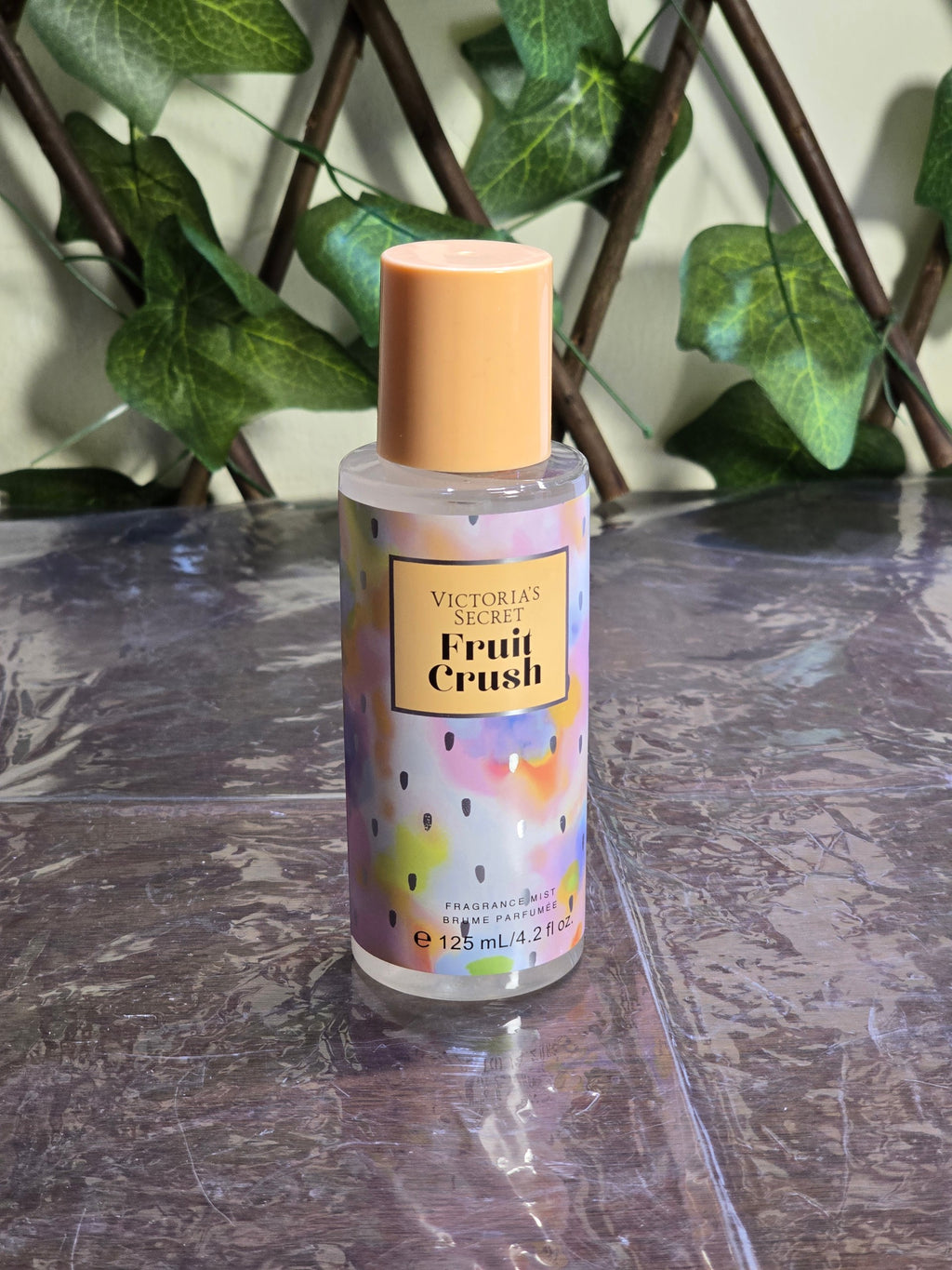 BioCode Victoria's Secret Fruit Crush fragrance mist in a 125ml bottle with a colourful fruity pattern