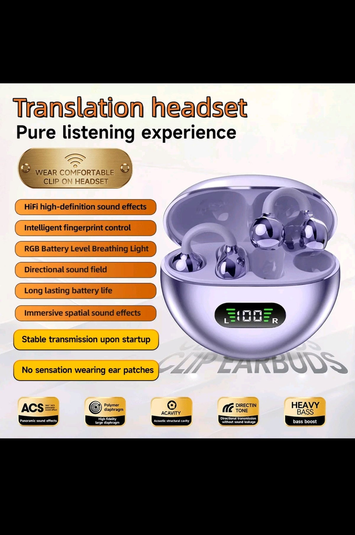 Clip-On Sports Bluetooth 6.0