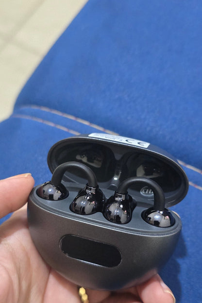 New Style True Wireless Clip-On Sports Bluetooth 6.0 Headset Music Hanging Video Comfortable TWS HIFI Dolby Bass Stereo HD Calling Earphones Adapted For Android Gaming Earpieces Couples Business Smart Headphones For Valentine's Day Gift